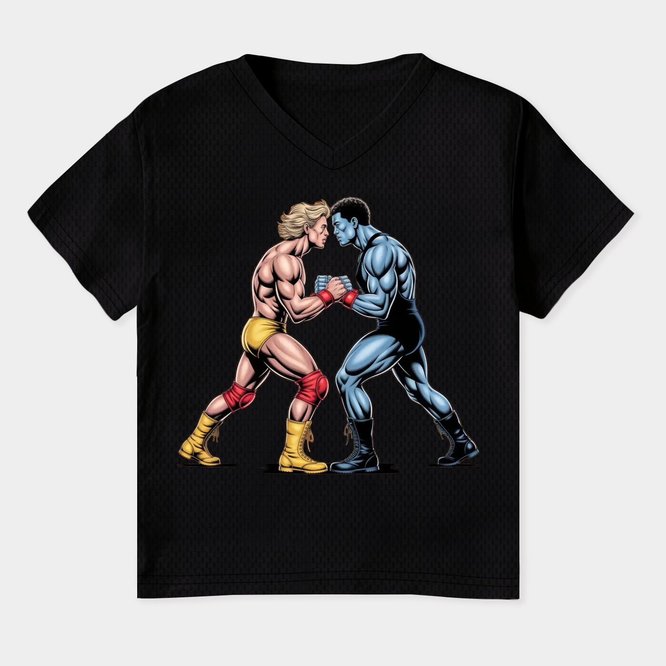 Andre the Giant vs Hulk Hogan Crayon Texture Women's Plus Size V-Neck T-Shirt