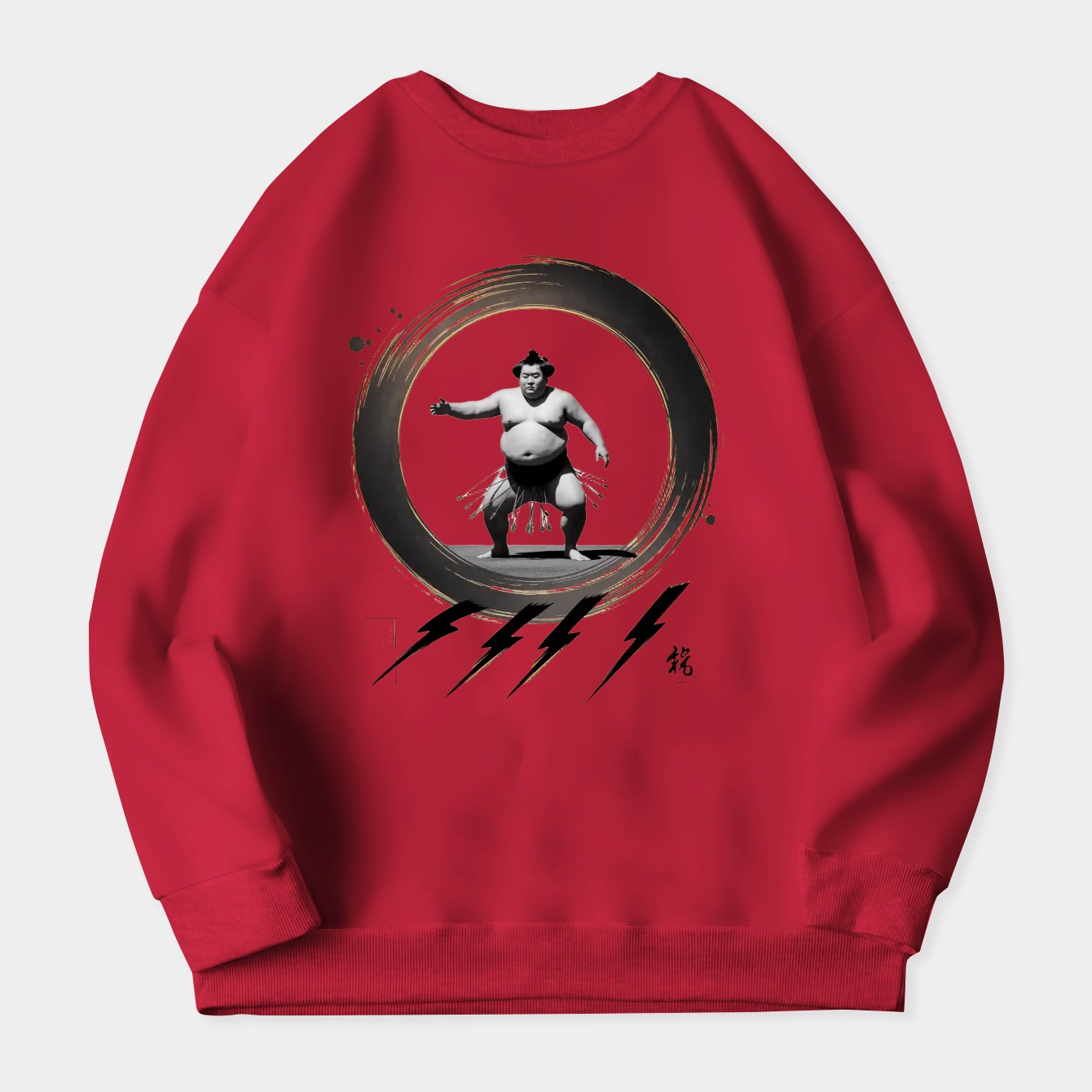 Sumo-E Sumo Wrestler White Women's Plus Size Sweatshirt