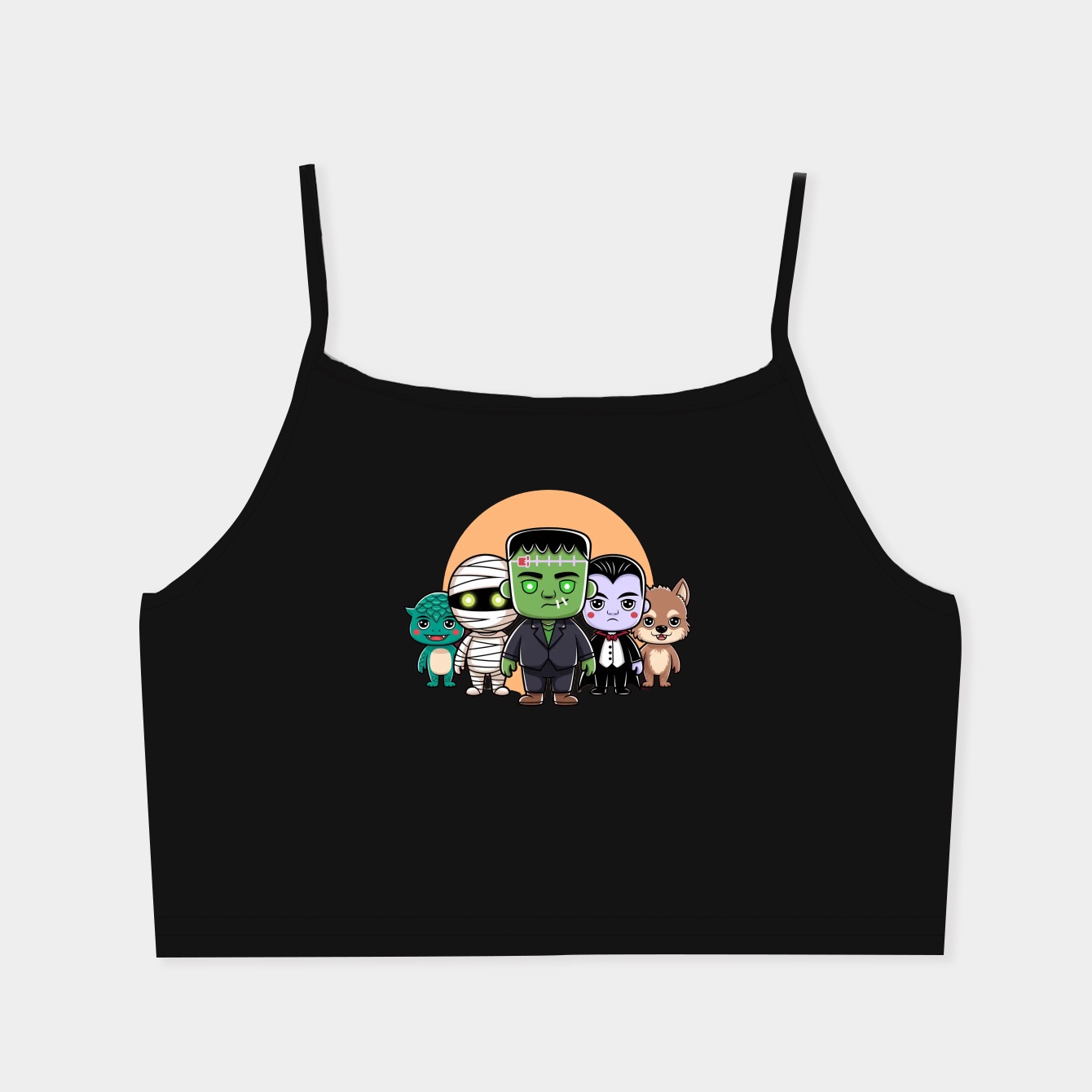 Monster Mash Classic Creatures Women's  Spaghetti Strap Tank Top