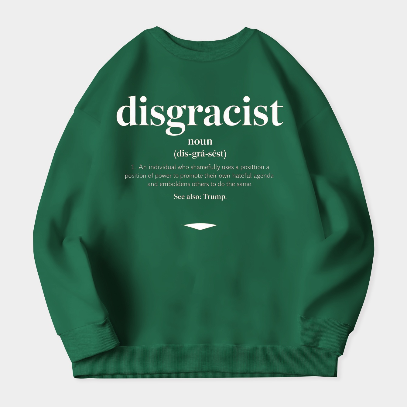 Disgracist Definition Statement Women's Crewneck Sweatshirt
