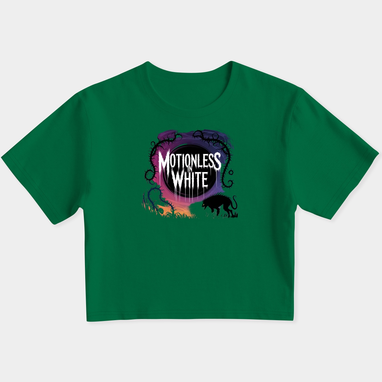 Creatures Motionless Band Women's Slim Fit Baby Tee