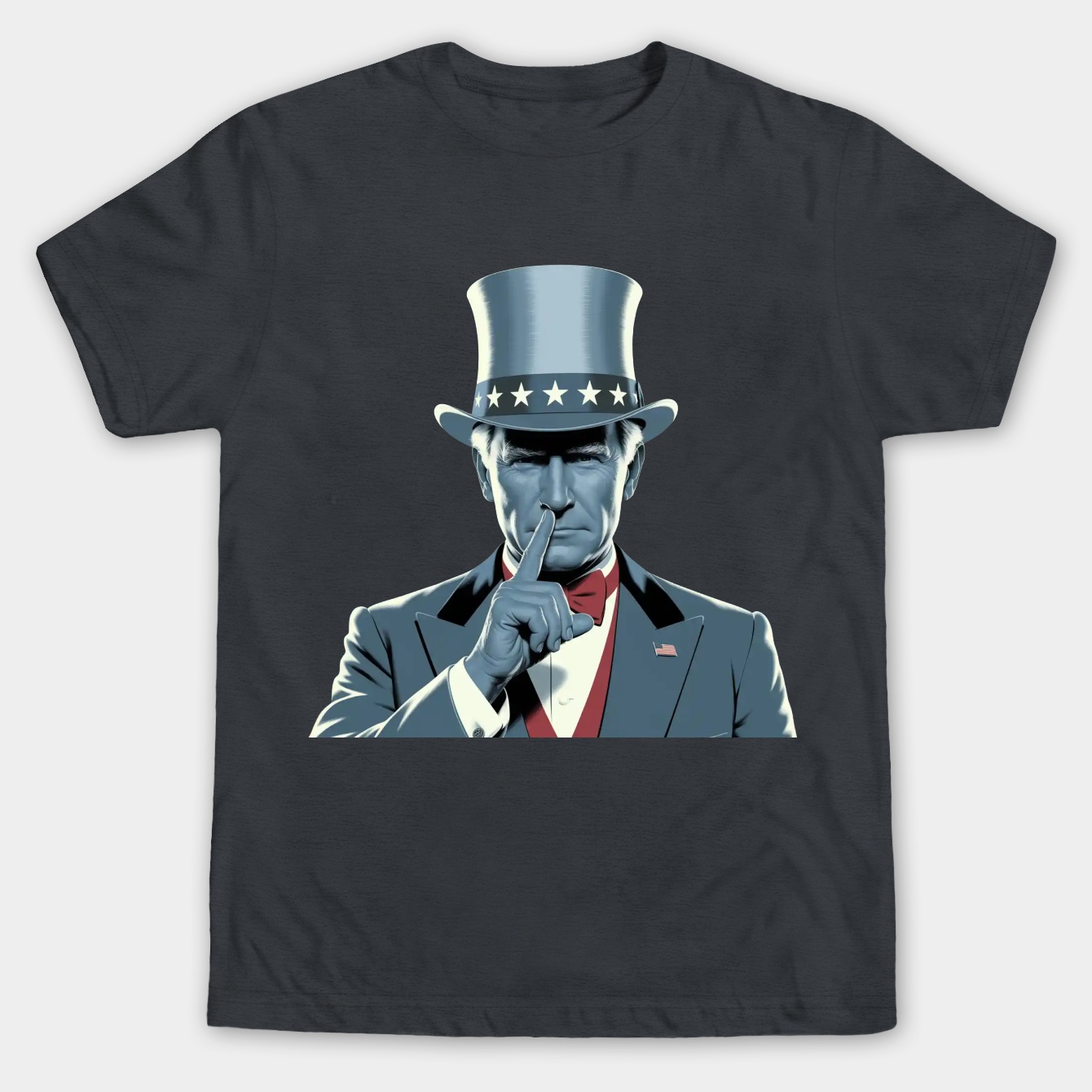 Uncle Sam Shuts the Hell Up Men's Big & Tall T-shirt
