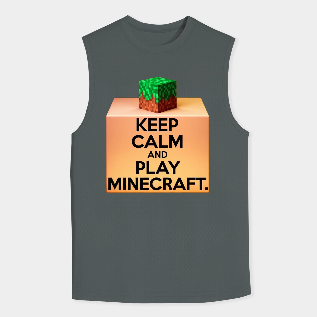 Keep calm and play minecraft Men's Big & Tall Tank Top