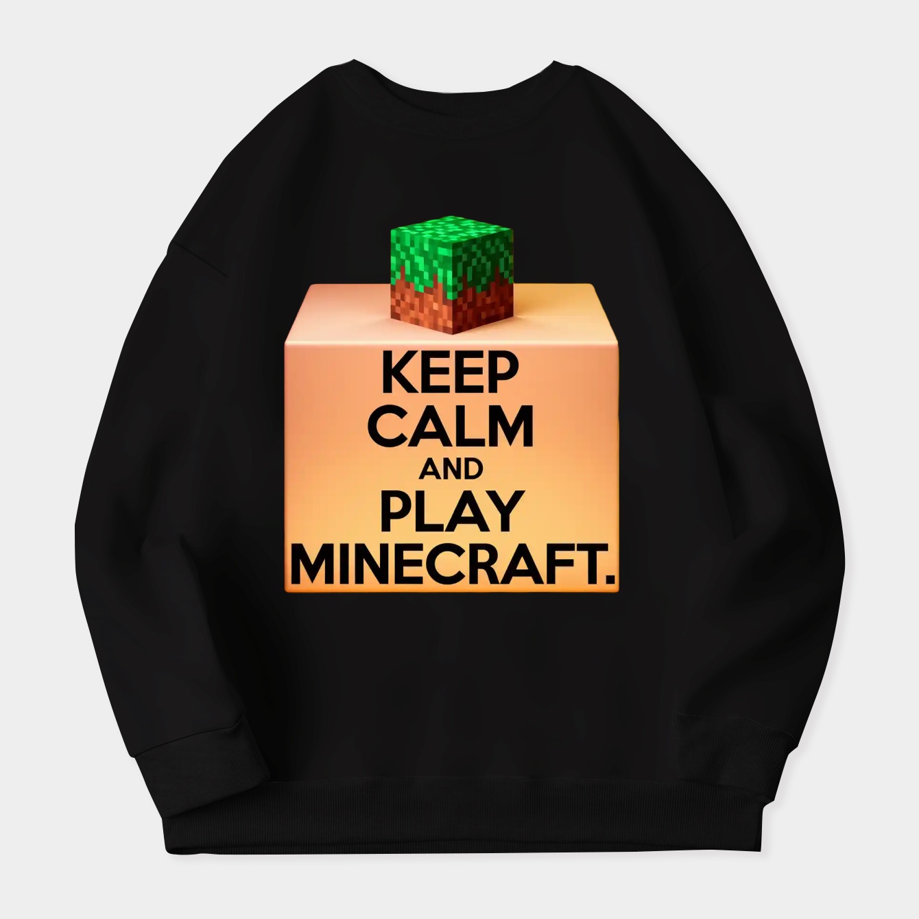 Keep calm and play minecraft Women's Crewneck Sweatshirt