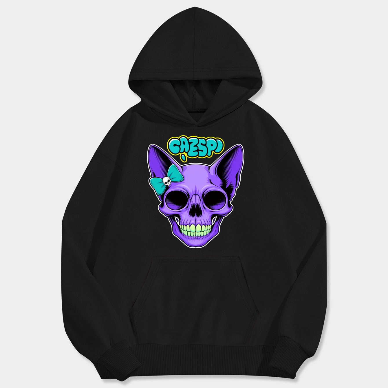 Skull Kitty! Hello undead! Men's Big & Tall Hoodie