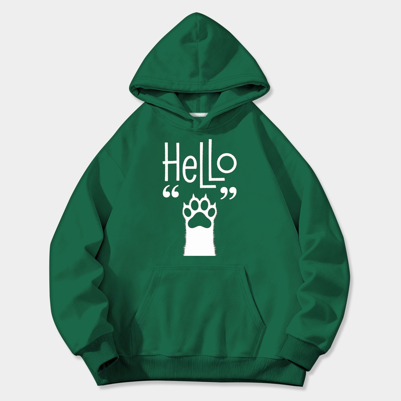 Hello Cat Paw Women's Plus Size Hoodie
