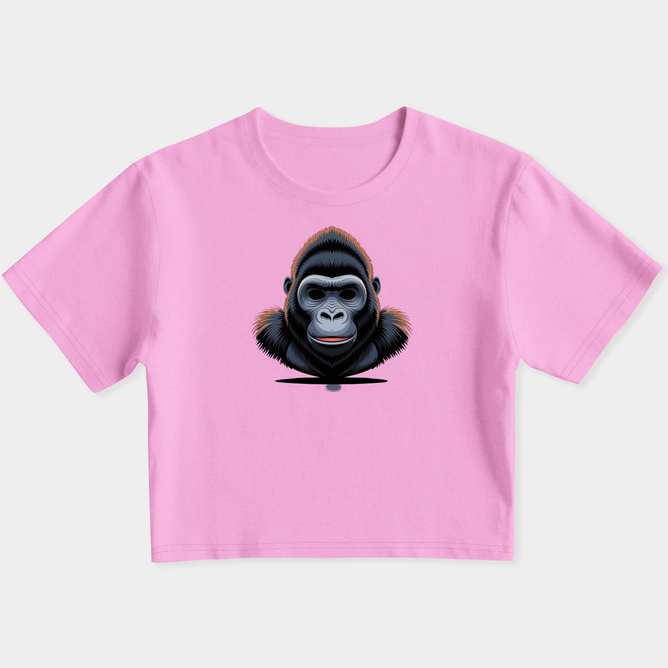Gorilla Mask Pattern Yellow Pack Women's Slim Fit Baby Tee