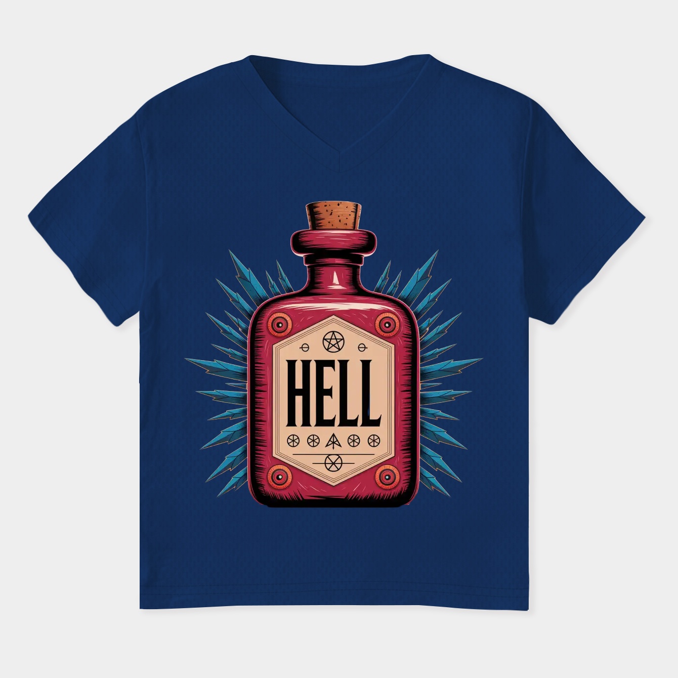 Hellbrew Potion Bottle Design Women's Plus Size V-Neck T-Shirt