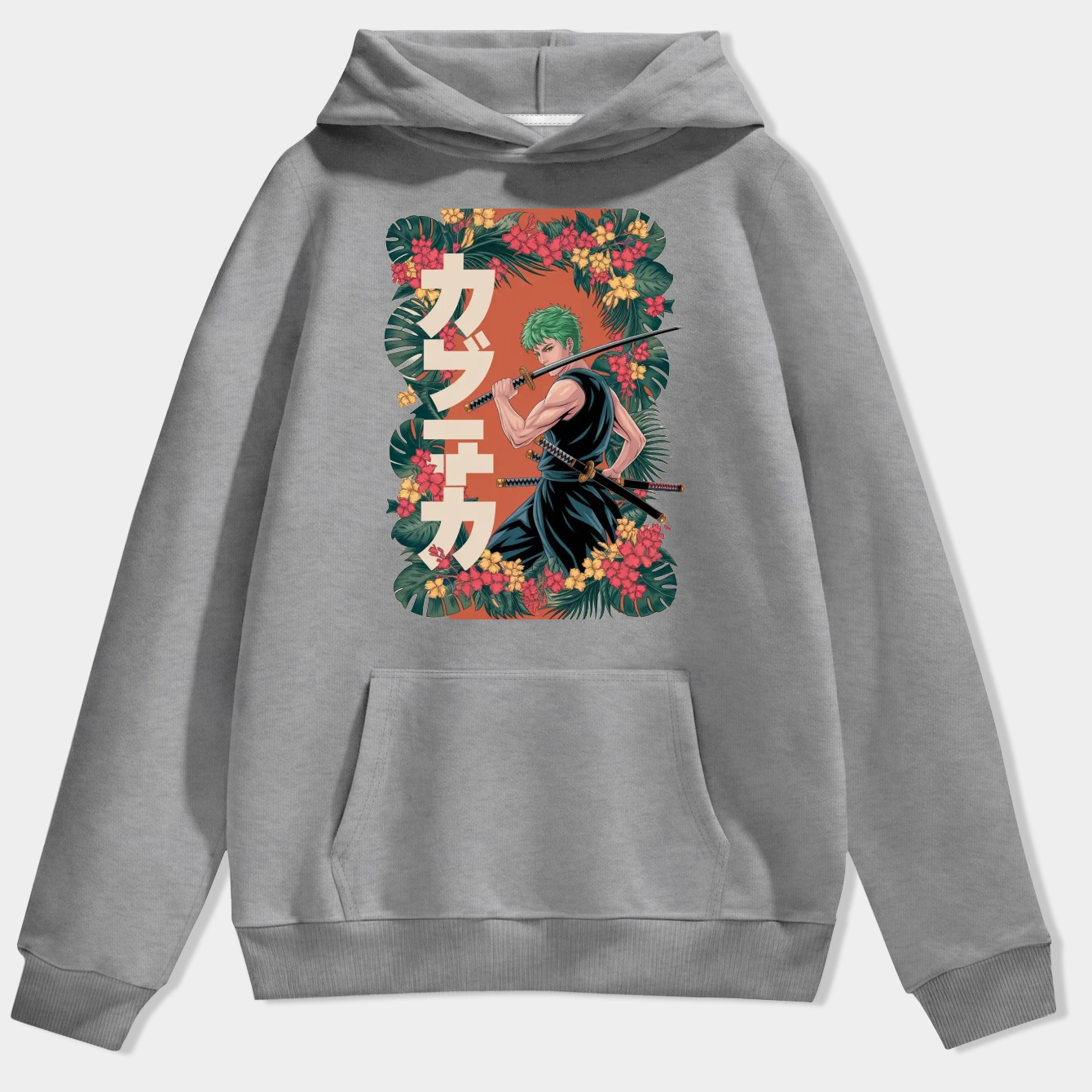 zoro tropical swordsman design Men's Hoodie
