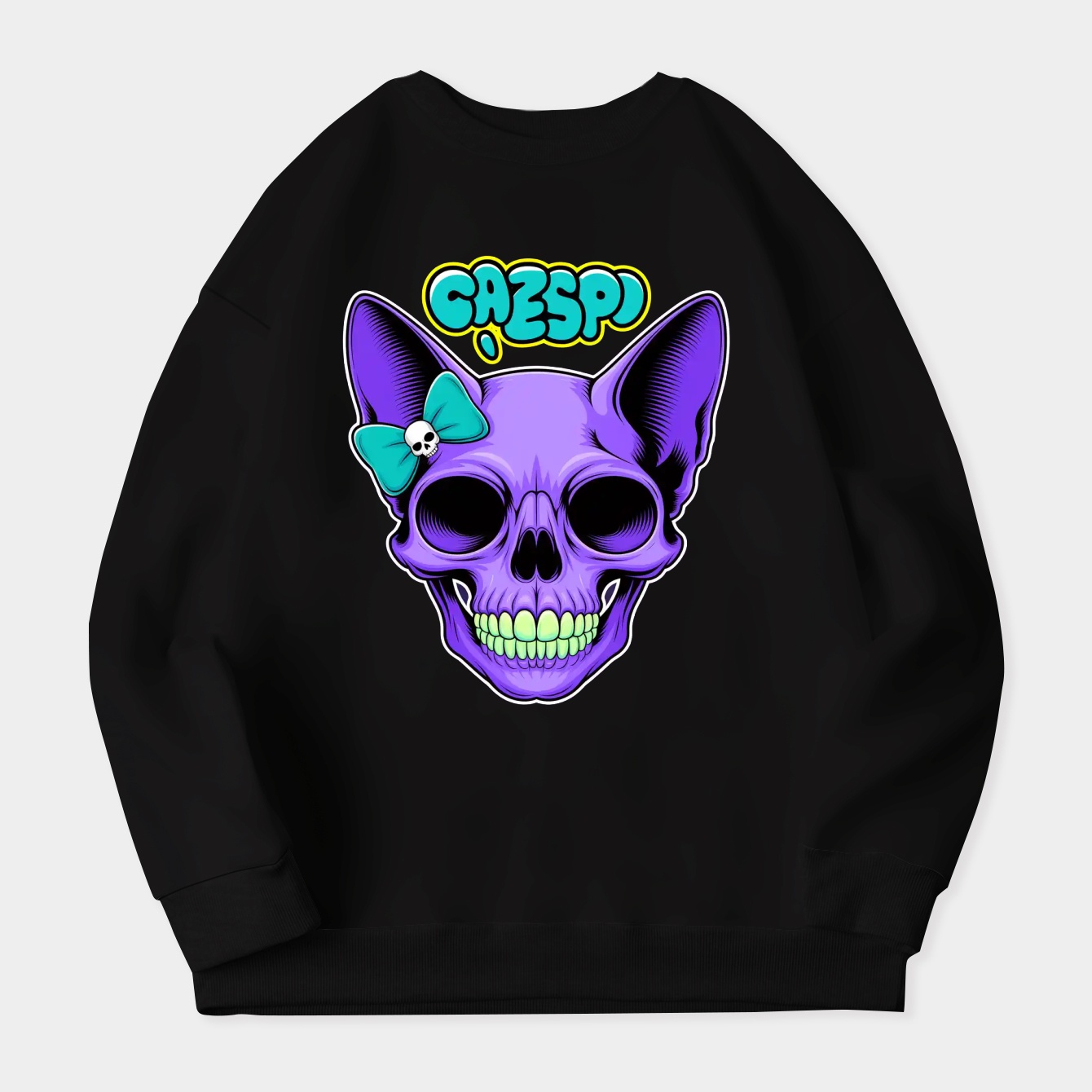 Skull Kitty! Hello undead! Women's Plus Size Sweatshirt