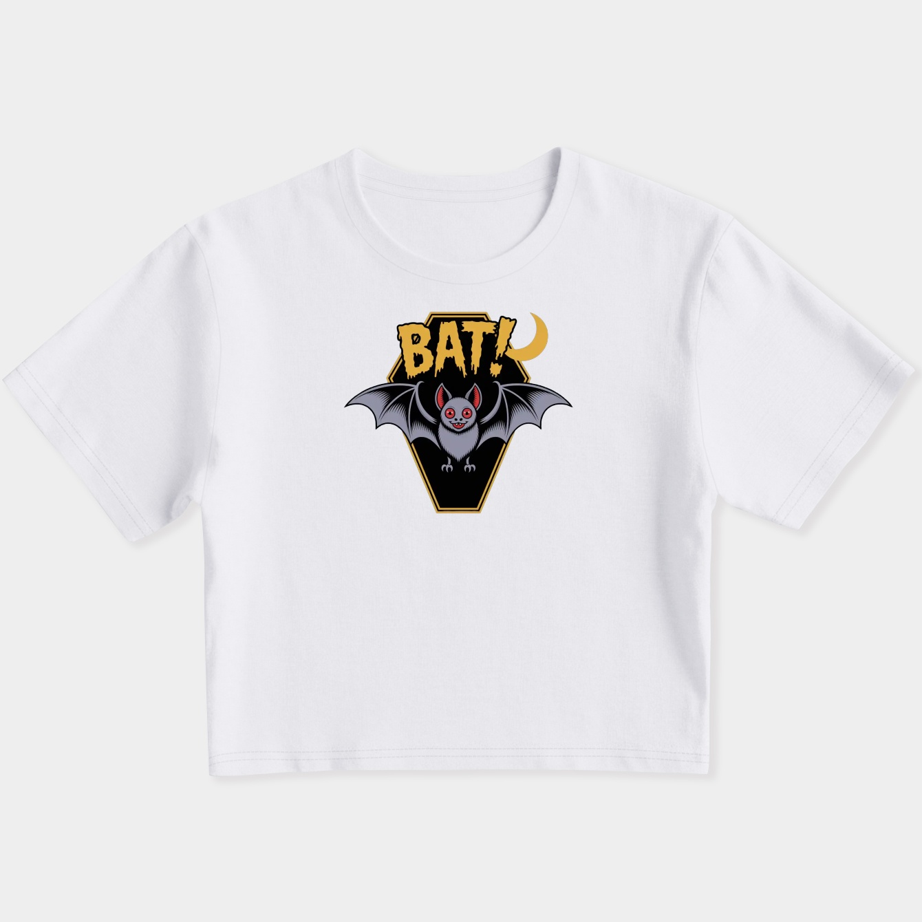 BAT! Grey Variant Women's Slim Fit Baby Tee