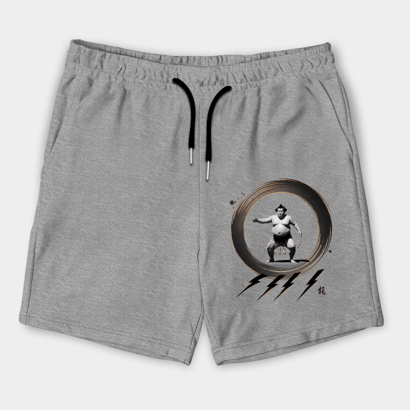 Sumo-E Sumo Wrestler White Men's Shorts