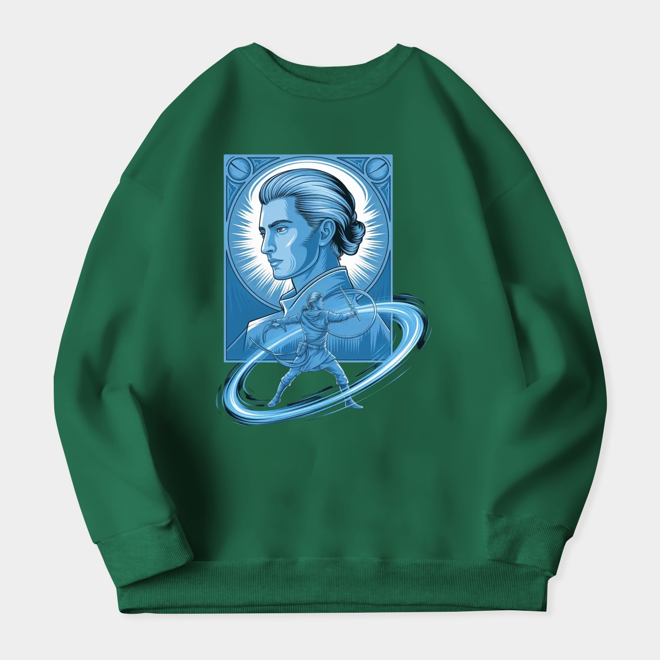 Magic Blue Aura Warrior Women's Crewneck Sweatshirt