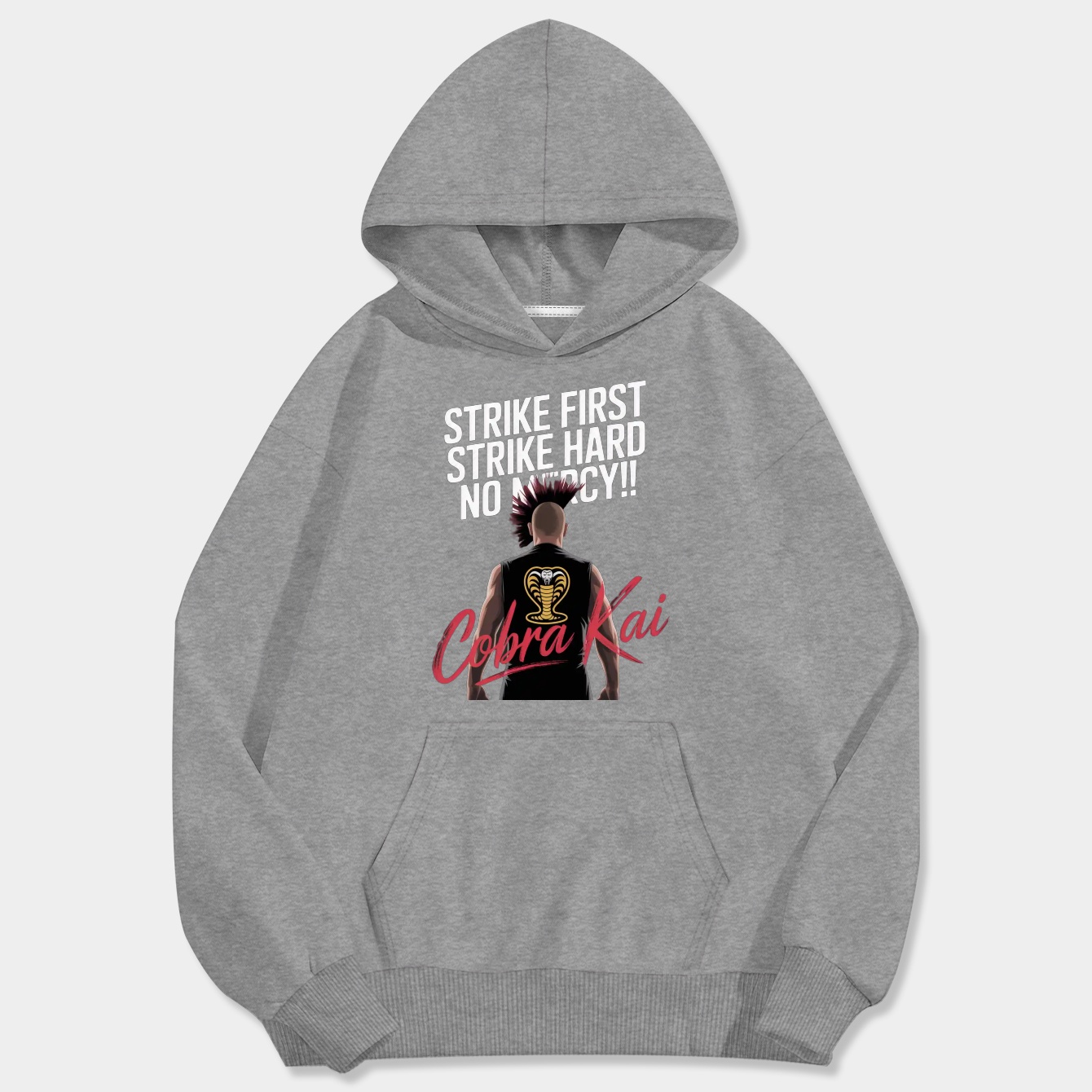 hawk cobra kai black Men's Big & Tall Hoodie