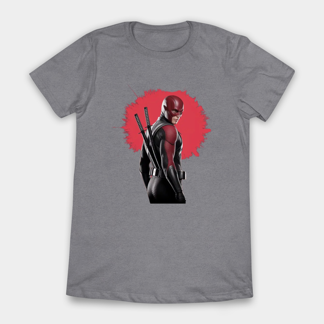 deadpool red circle splash Women's T-Shirt