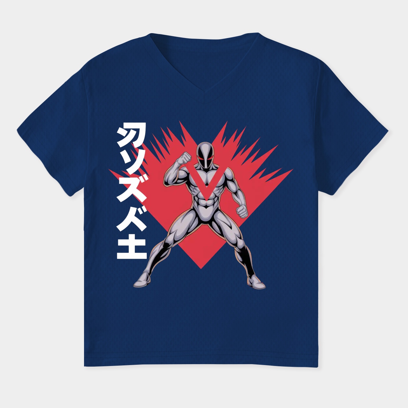ultraman dynamic hero pose Women's Plus Size V-Neck T-Shirt