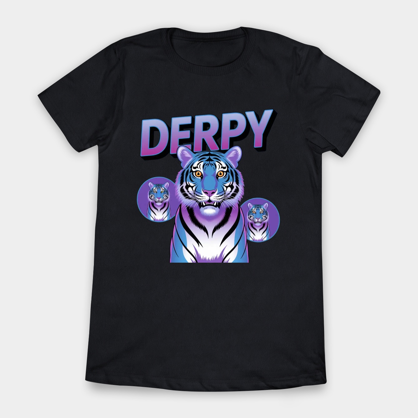 KPop Demon Hunters Derpy Tiger Collage Women's T-Shirt
