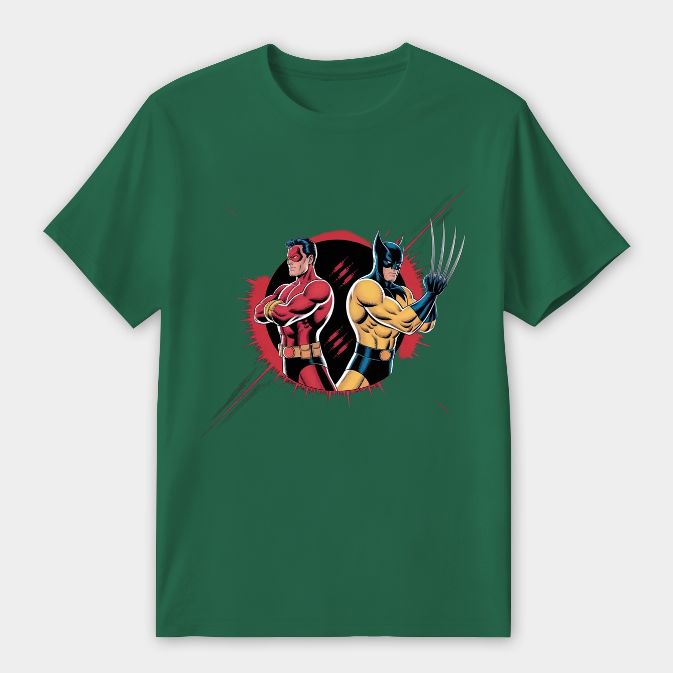 Deadpool & Wolverine X Force Pair Tie-Dye Women's Premium Soft T-Shirt