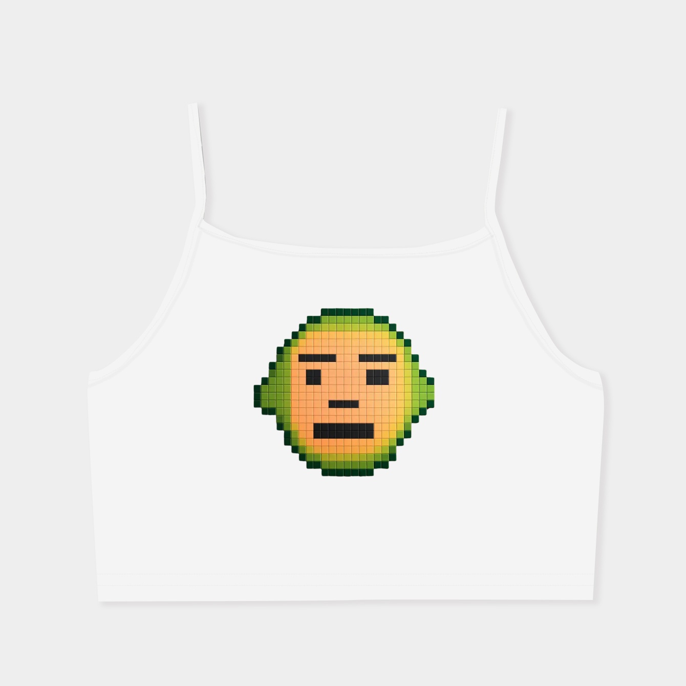 Creeper face pixel pattern Minecraft Women's Spaghetti Strap Tank Top