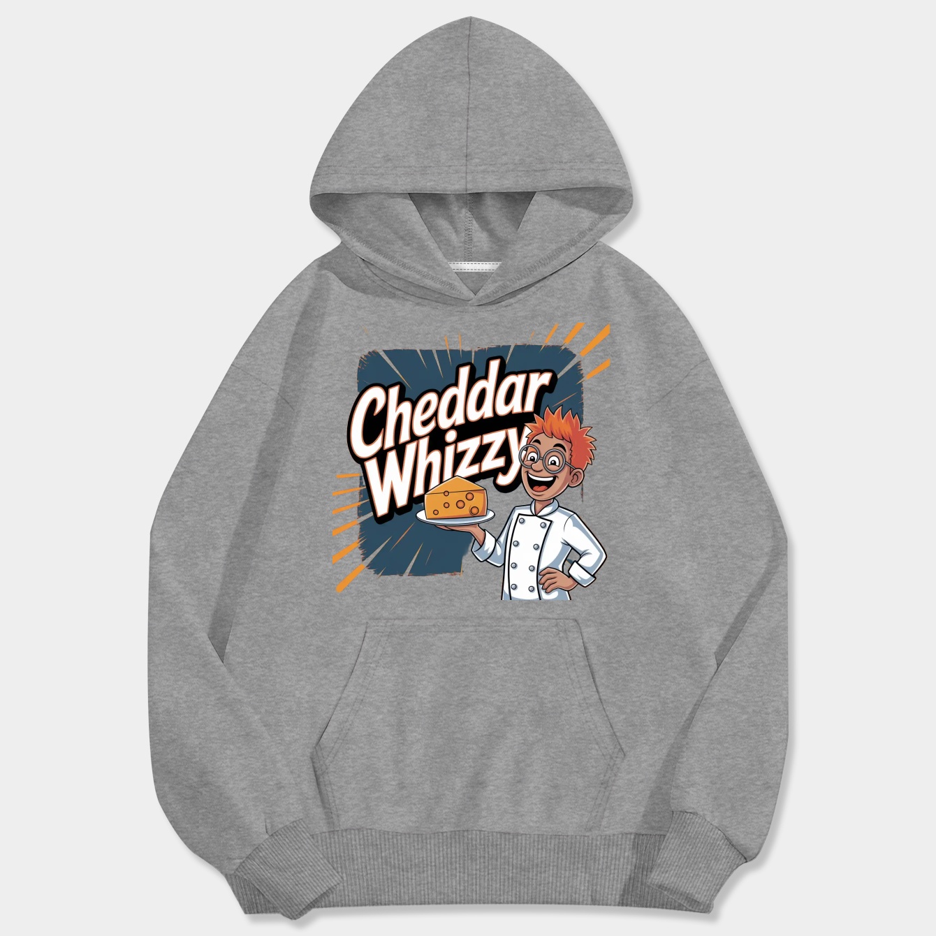 Cheddar Whizzy Men's Big & Tall Hoodie