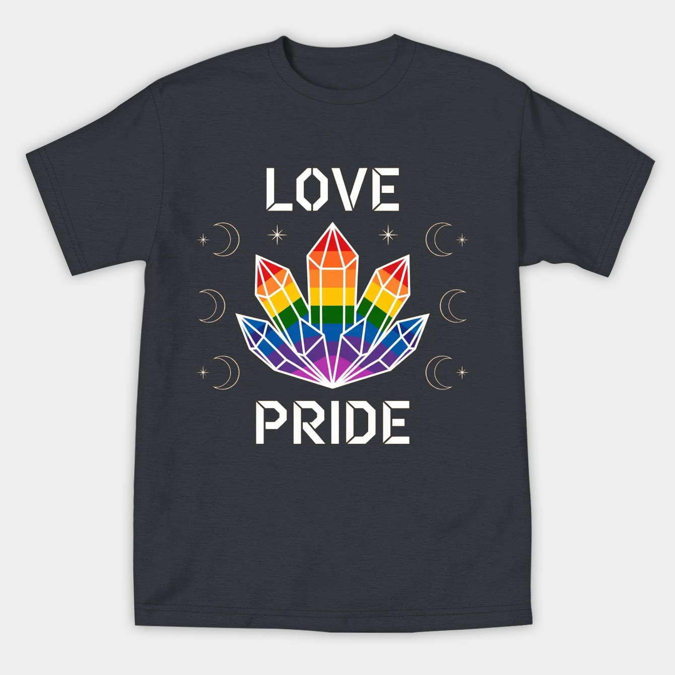 Pride Rainbow Crystals Women's Athletic Performance T-Shirt