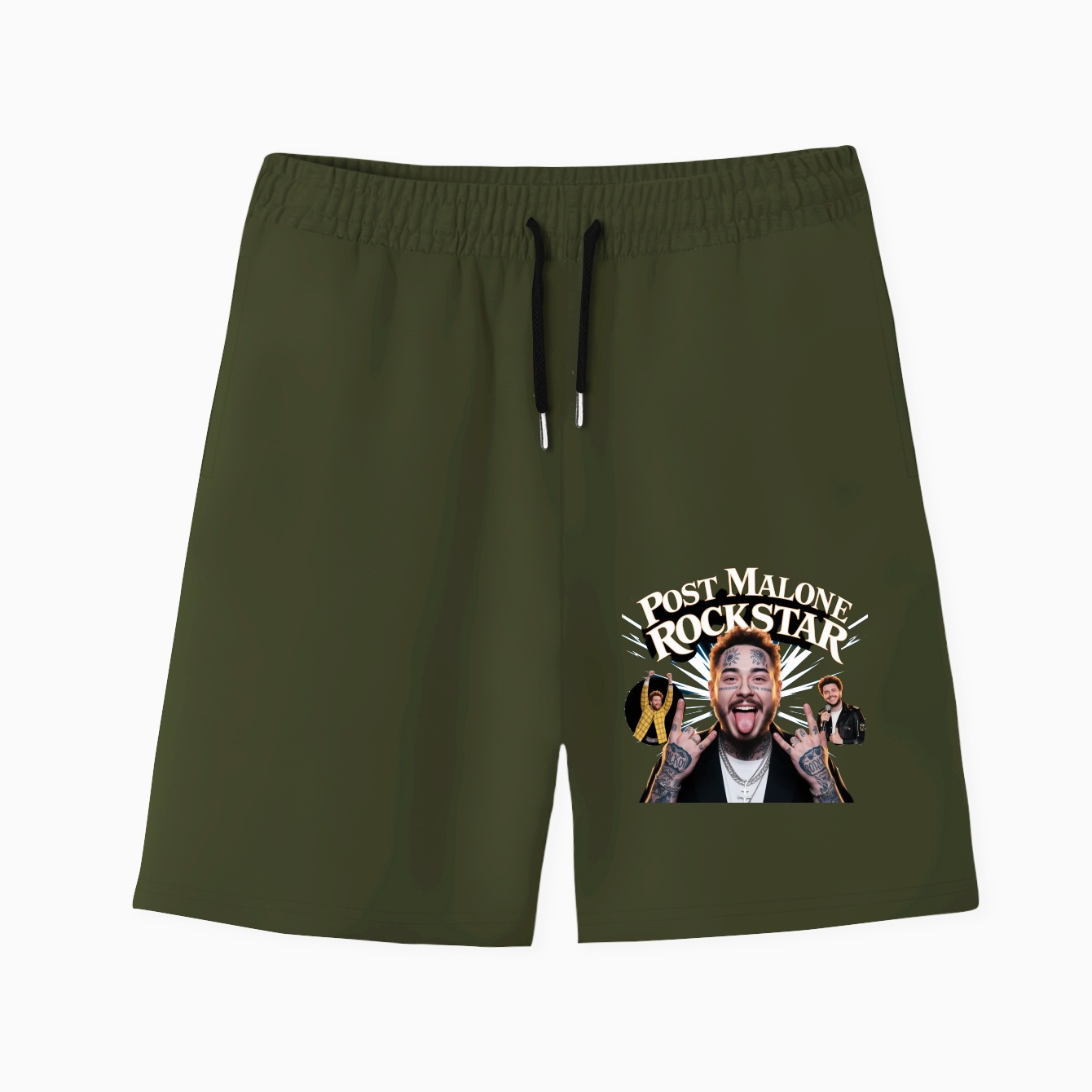 Post Malone Rockstar Men's Quick-Dry Athletic Shorts