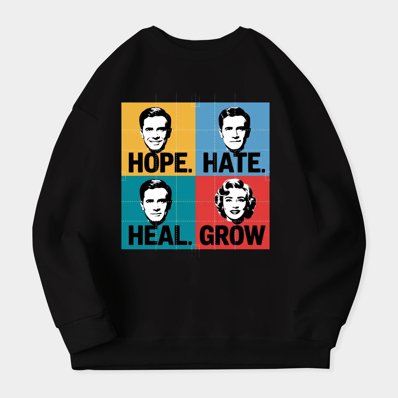HOPE HATE HEAL GROW - KAMALA HARRIS 2024 Women's Crewneck Sweatshirt
