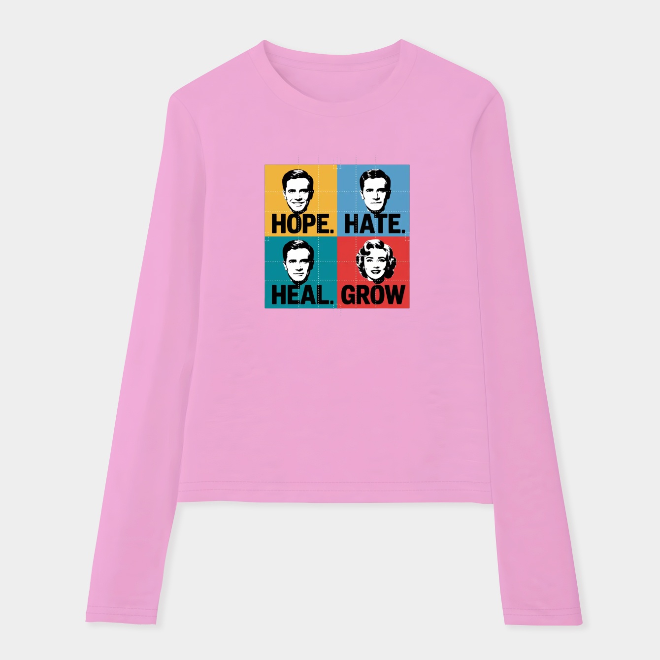 HOPE HATE HEAL GROW - KAMALA HARRIS 2024 Women's Soft Long Sleeve T-Shirt