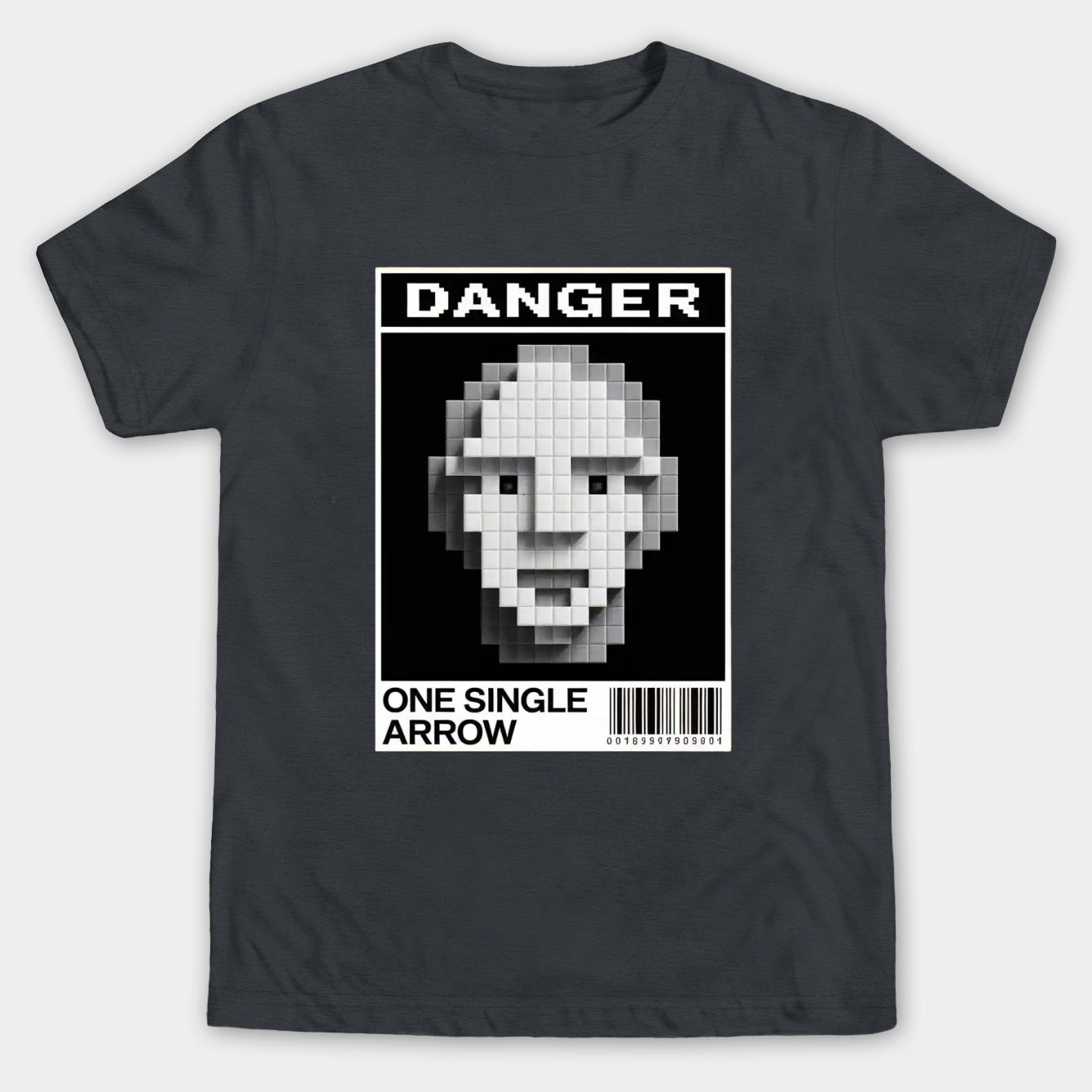 Minecraft Danger Warning Poster Men's Big & Tall T-shirt