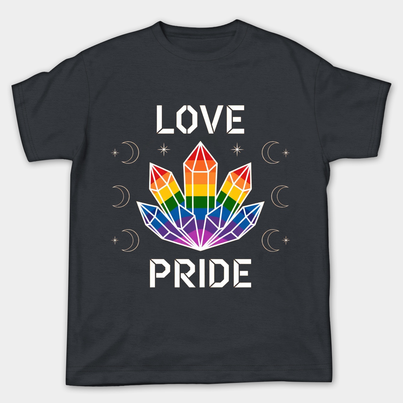 Pride Rainbow Crystals Women's Plus Size T-shirt