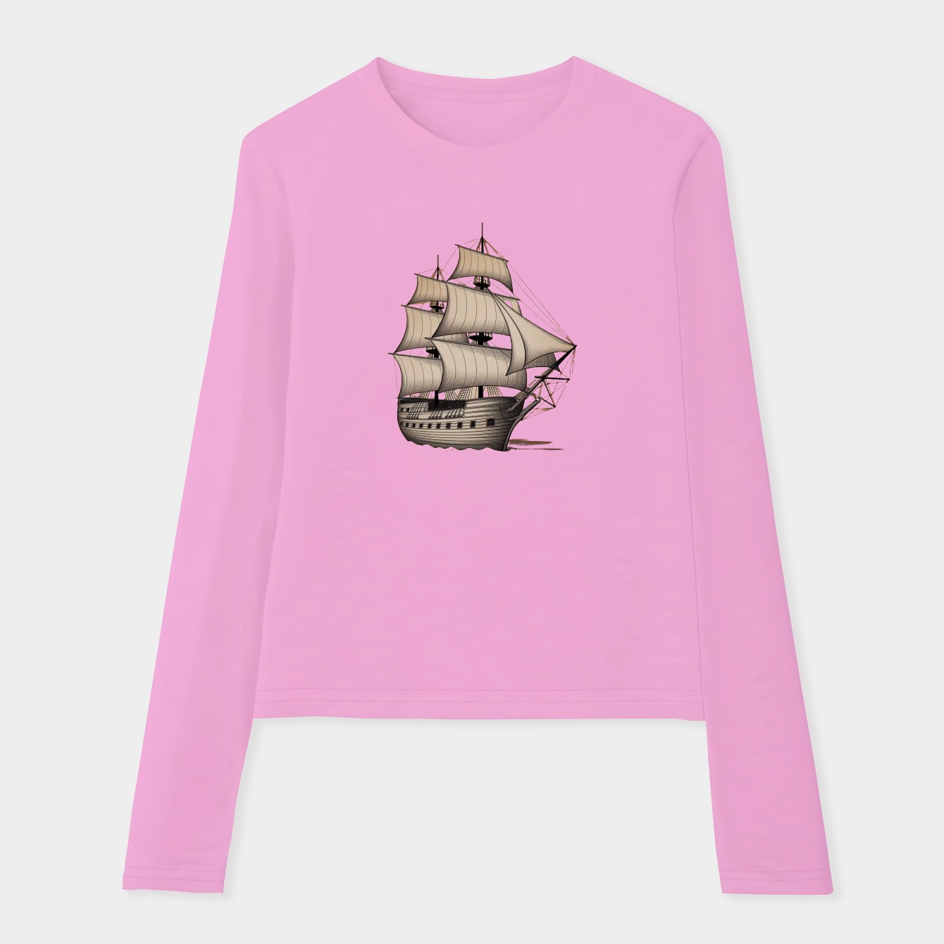 Ghost ship on haunted waters Women's Soft Long Sleeve T-Shirt