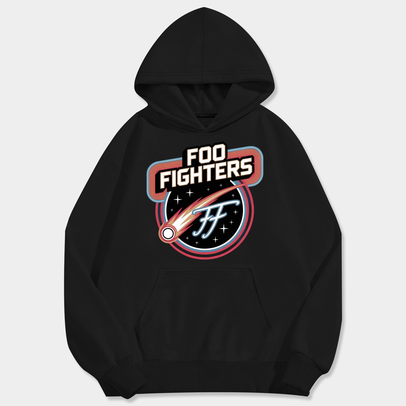 Foo Fighters Space Crest Men's Big & Tall Hoodie