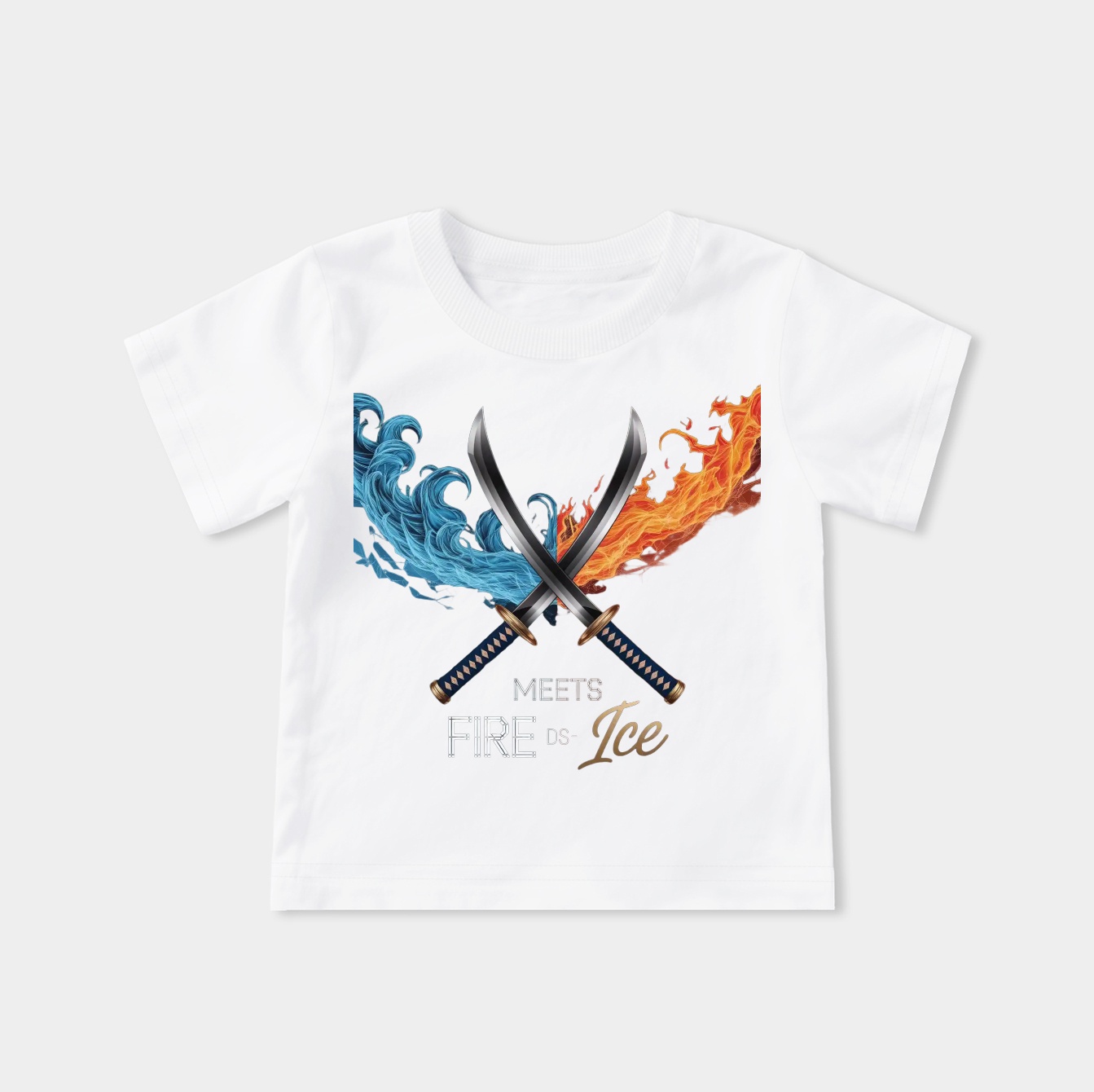 Demon Slayer Sword – Fire Meets Ice Katana Youth Classic T-Shirt