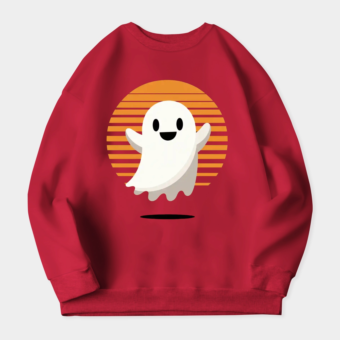 Cute Ghost Pocket Women's Plus Size Sweatshirt
