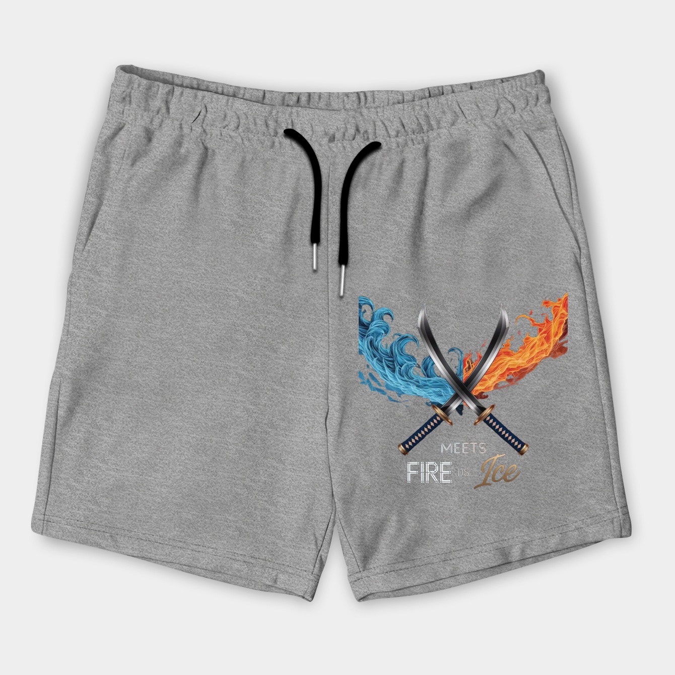 Demon Slayer Sword – Fire Meets Ice Katana Men's Shorts