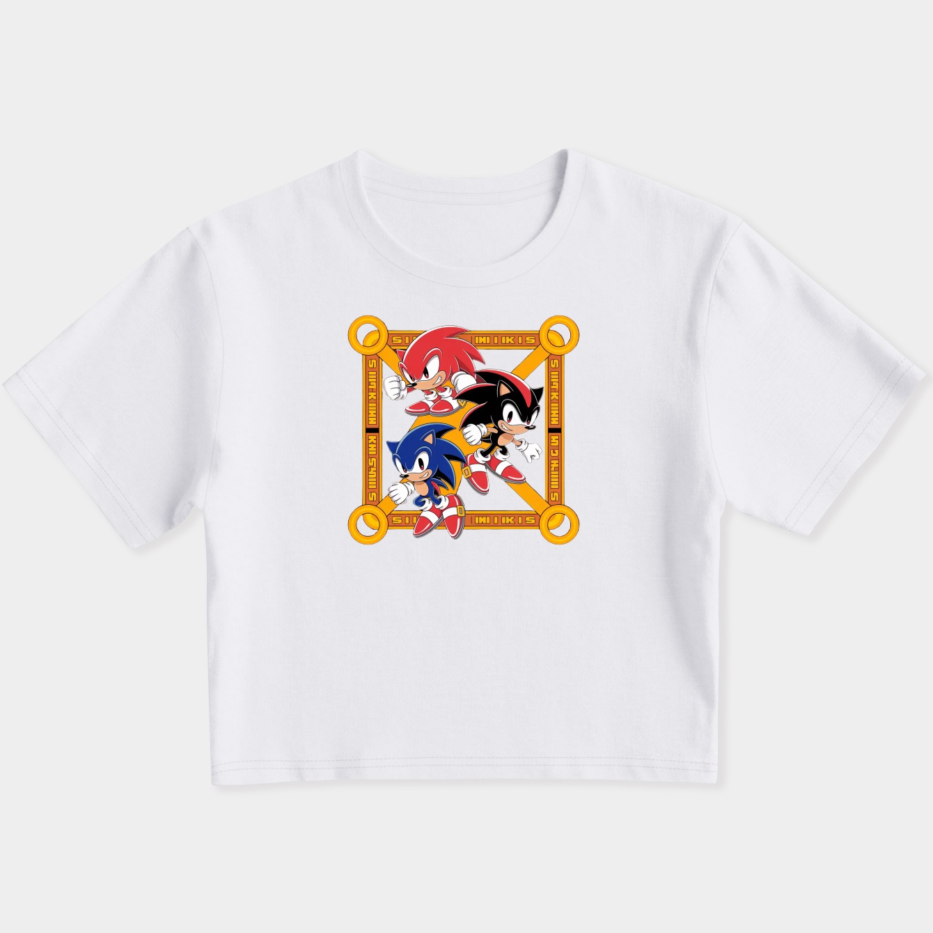 Sonic Retro Group Extra Soft Women's Slim Fit Baby Tee
