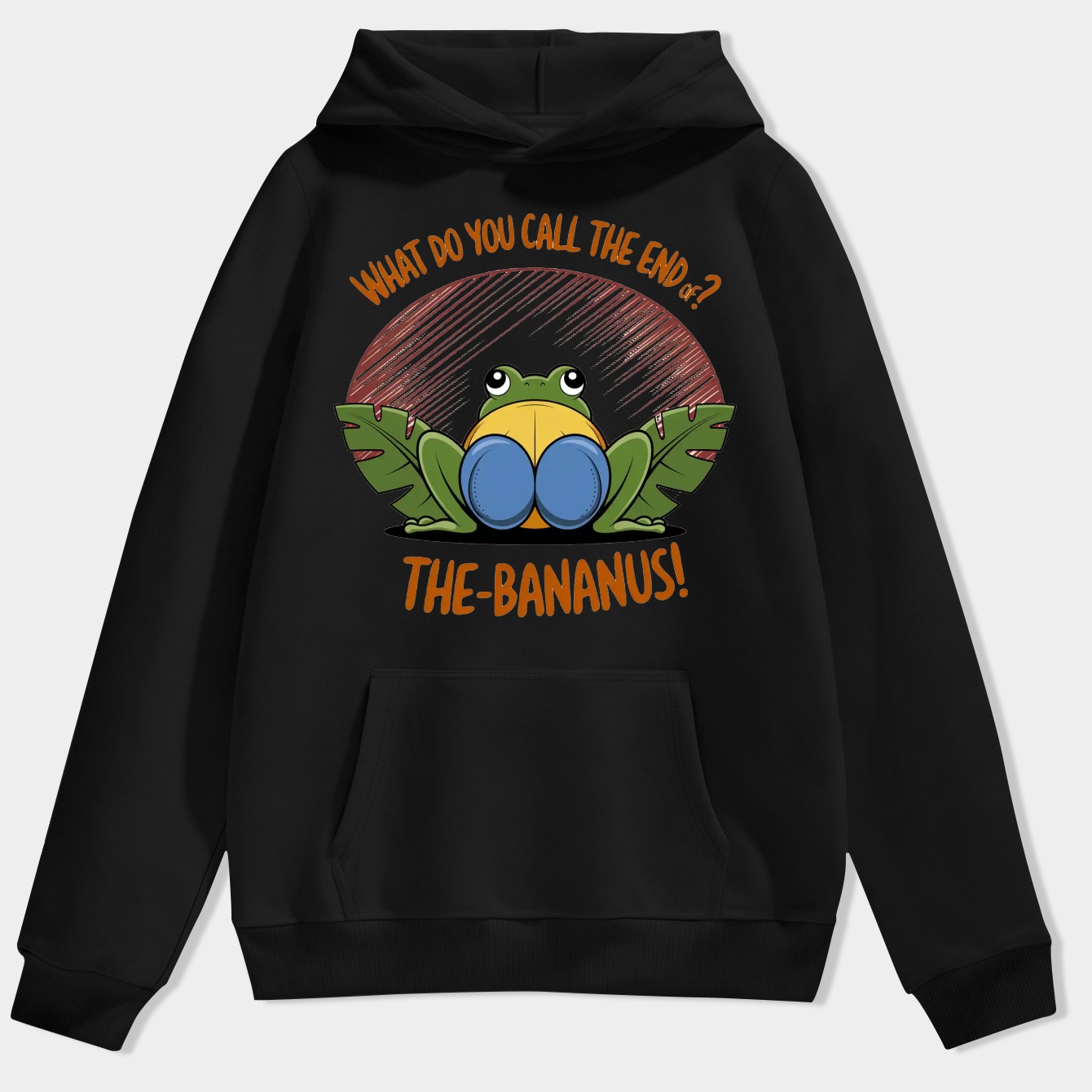 Frog Butt Bananus Men's Hoodie