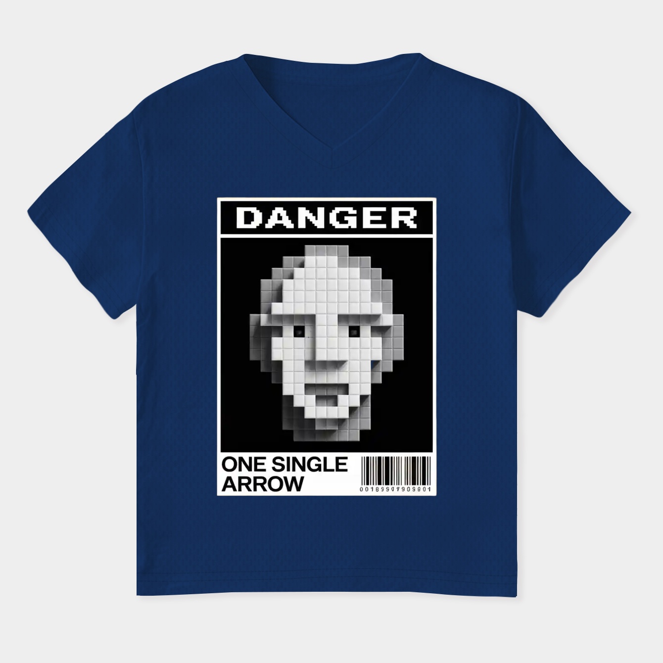 Minecraft Danger Warning Poster Women's Plus Size V-Neck T-Shirt