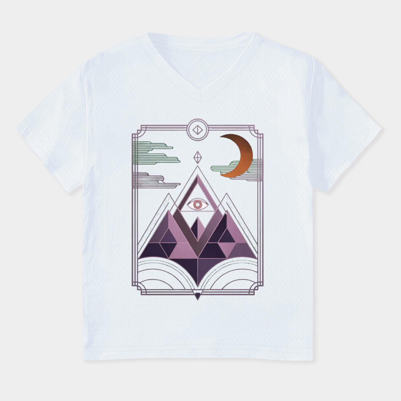 Mount Death Geometric Night Women's Plus Size V-Neck T-Shirt