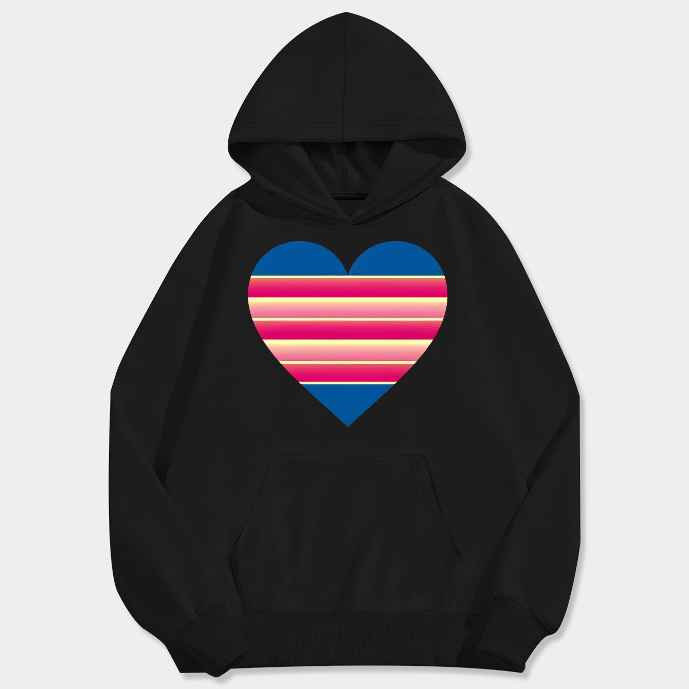 Trans Pride Heart Men's Big & Tall Hoodie