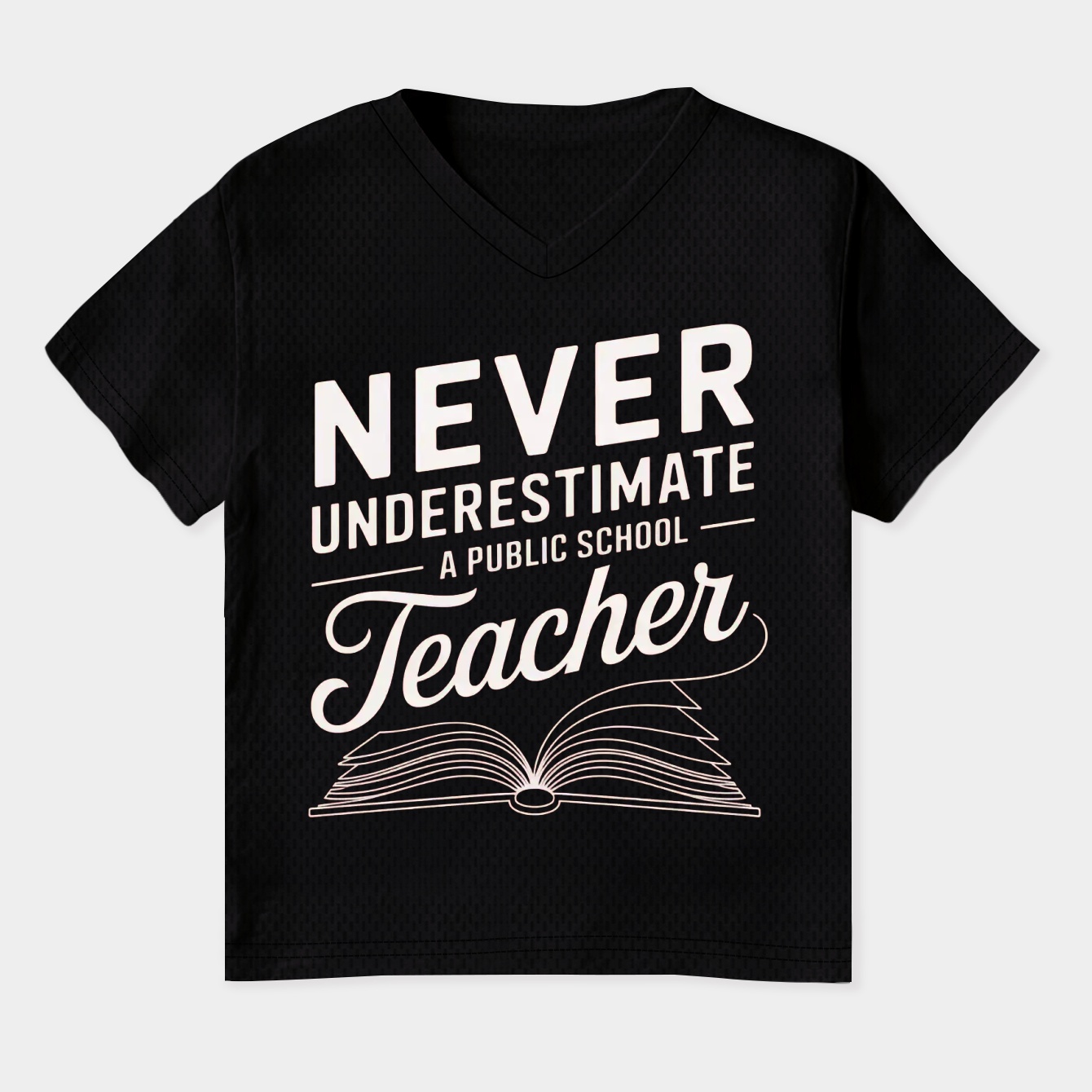 Never Underestimate A Public School Teacher Women's Plus Size V-Neck T-Shirt