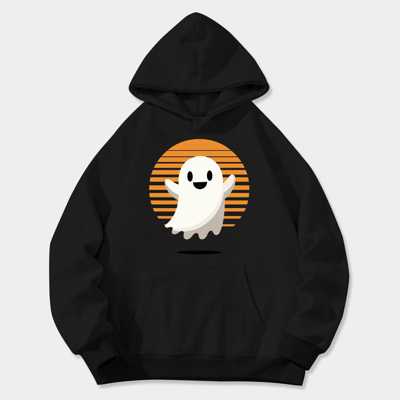 Cute Ghost Pocket Women's Plus Size Hoodie
