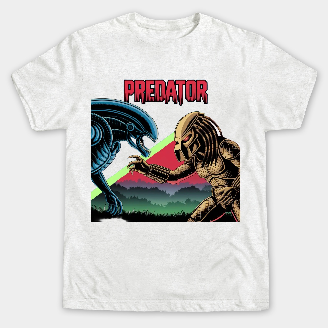 Alien Vs Predator Poster Men's Big & Tall T-shirt