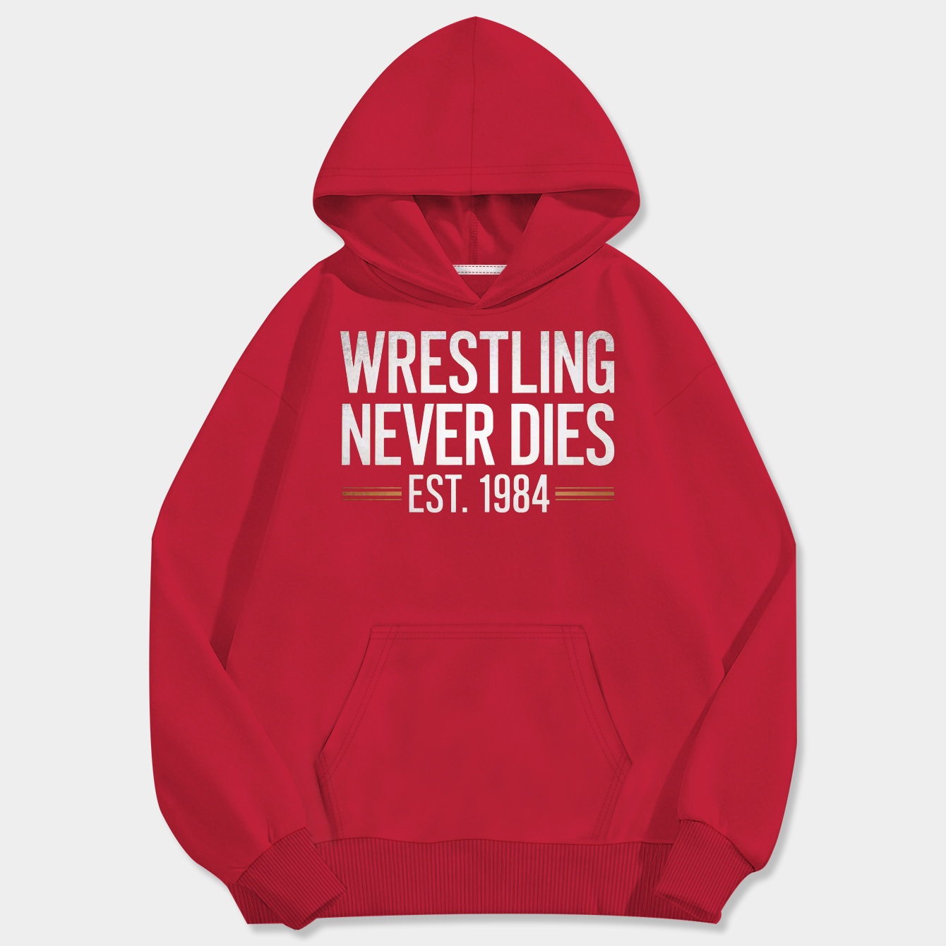 Wrestling Never Dies Est. 1984 Men's Big & Tall Hoodie