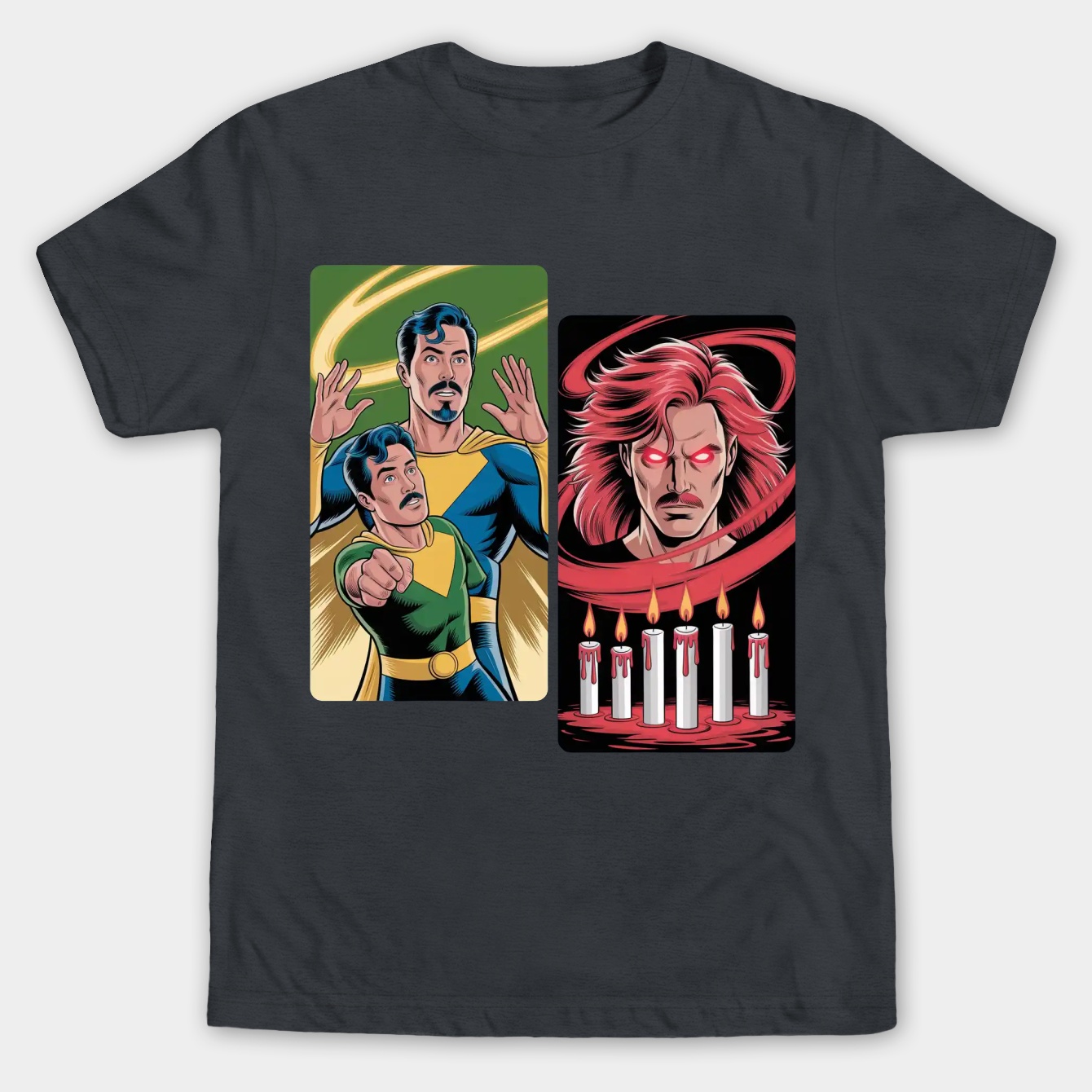 Yelling Doctor Comic Panel Men's Big & Tall T-shirt