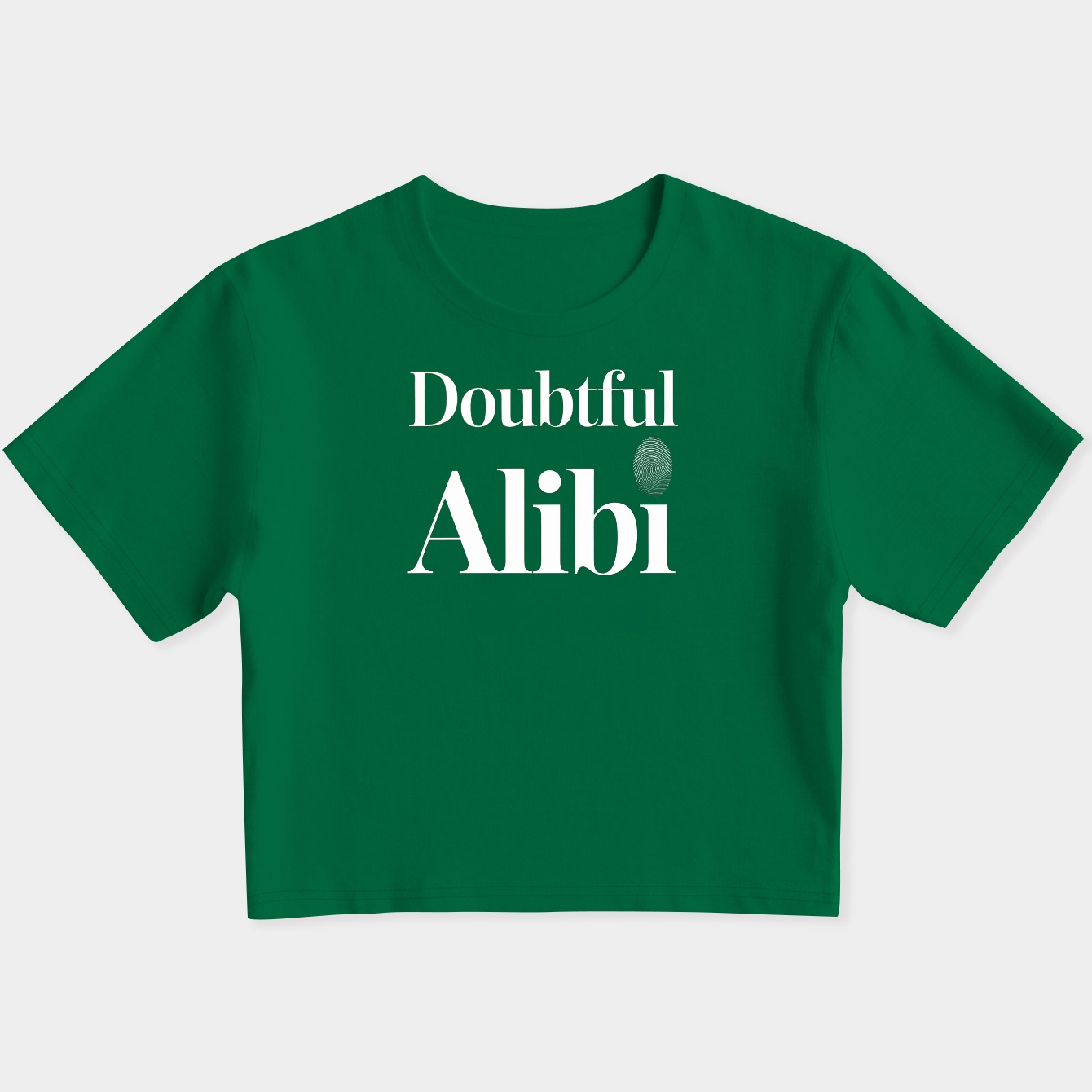 Doubtful Alibi Logo Women's Slim Fit Baby Tee