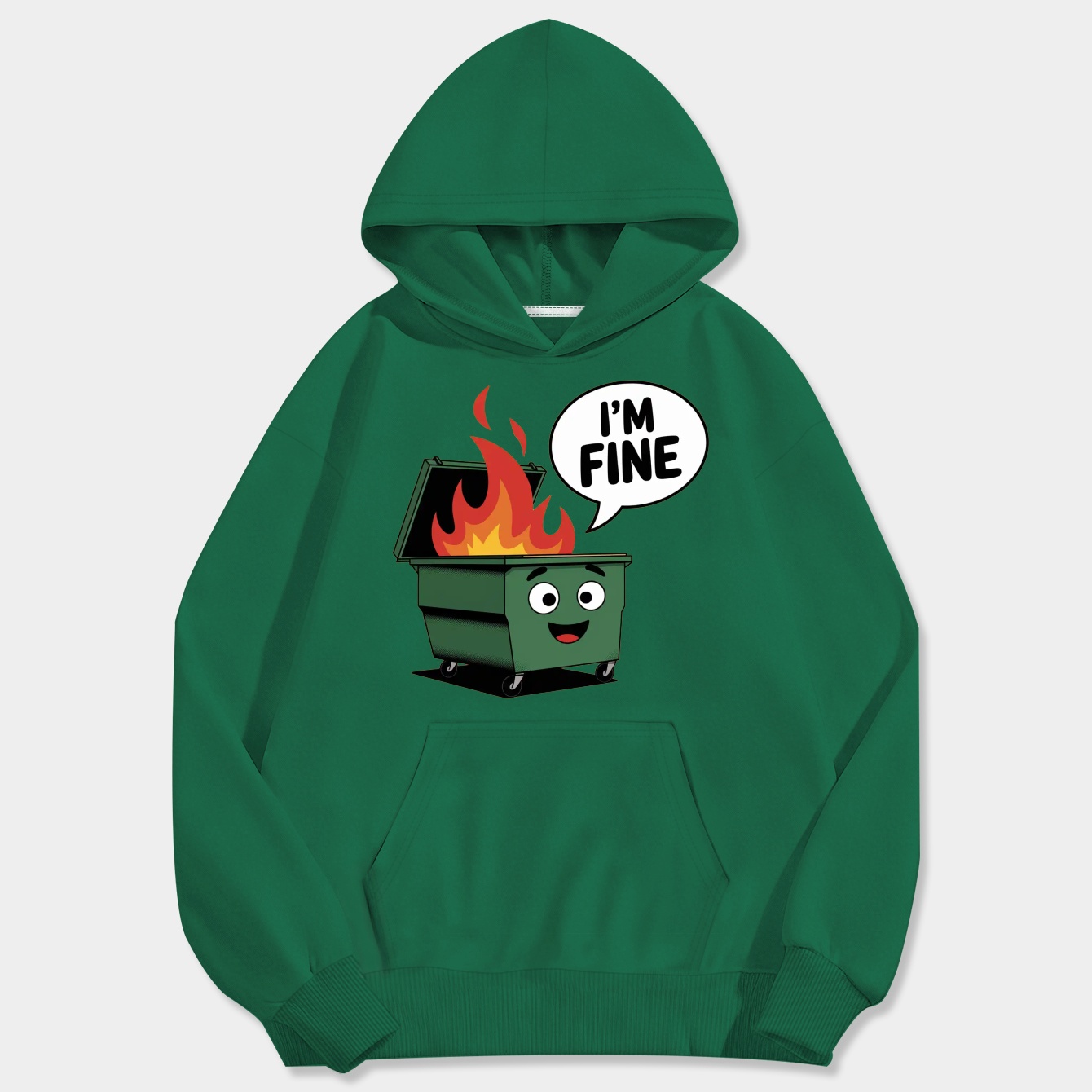 Cute Dumpster Fire Men's Big & Tall Hoodie