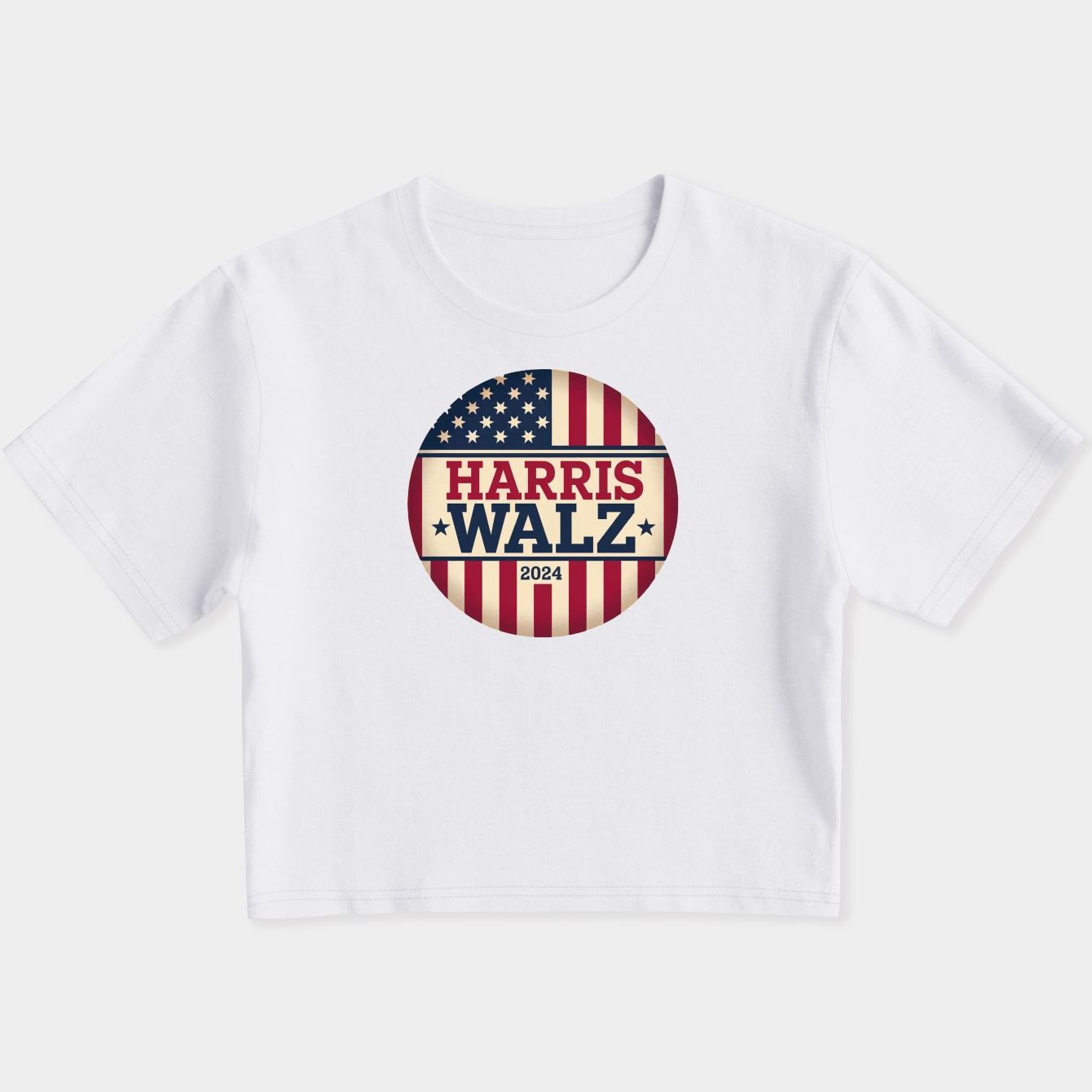 HARRIS WALZ 24 DEMOCRACY 2024 Women's Slim Fit Baby Tee