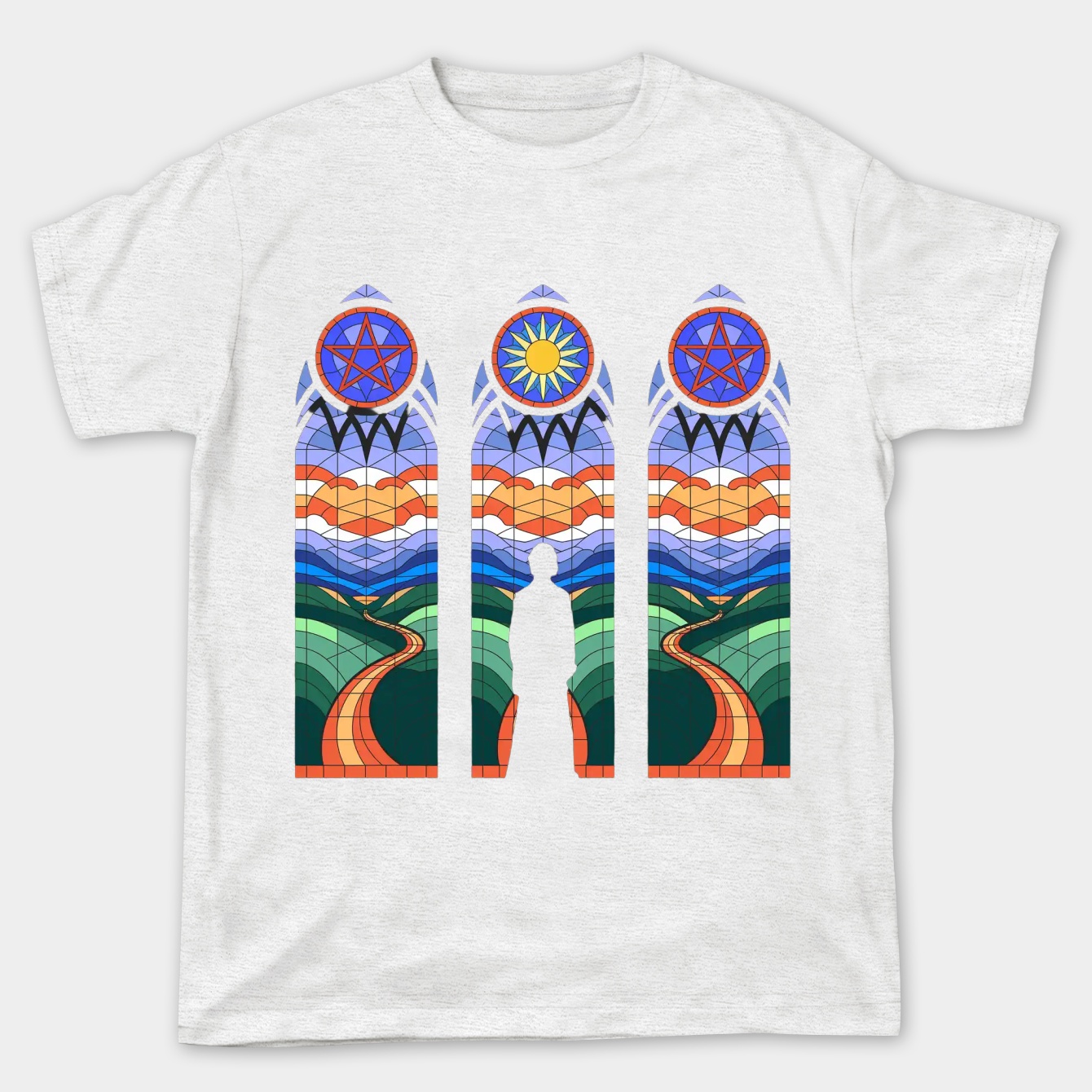 Supernatural Stained Glass Sam, Dean & Castiel