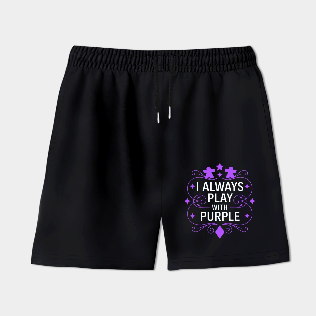 I Always Play with Purple Board Games Addict Women's Shorts